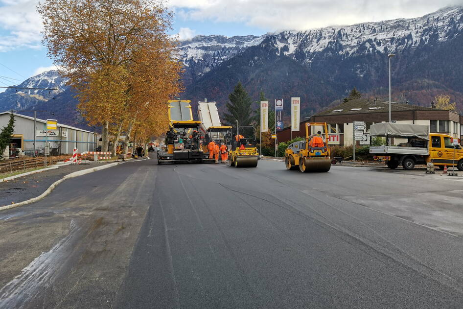 Kantonsstrasse Interlaken-Bönigen, Strassenbau – Ribuna AG Interlaken