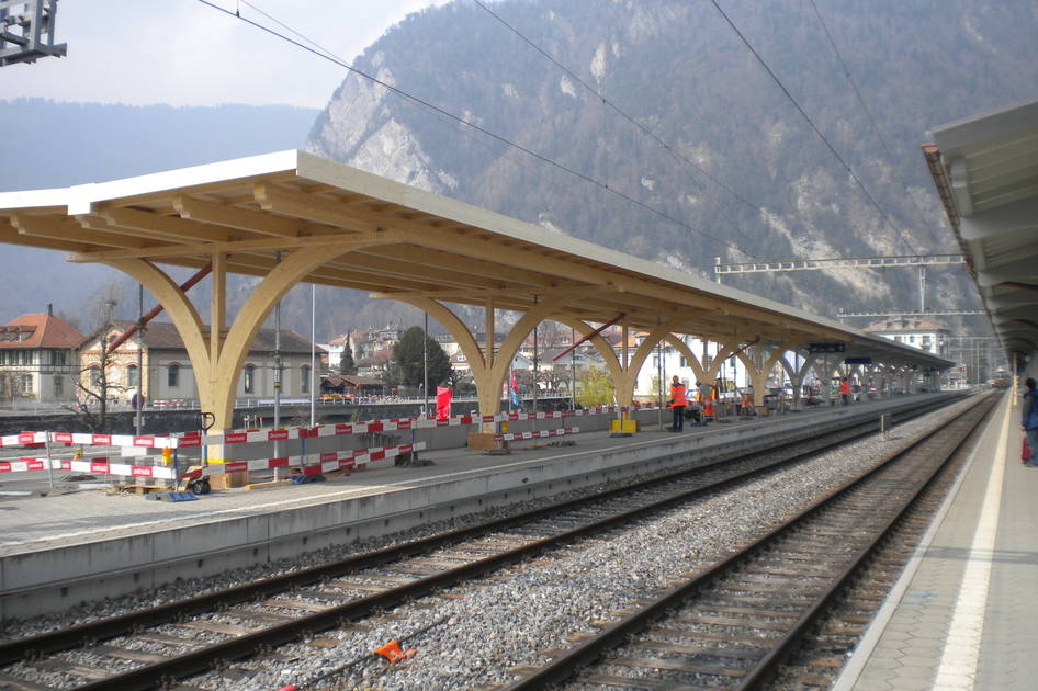 Interlaken West, Bahninfrastruktur – Ribuna AG Interlaken