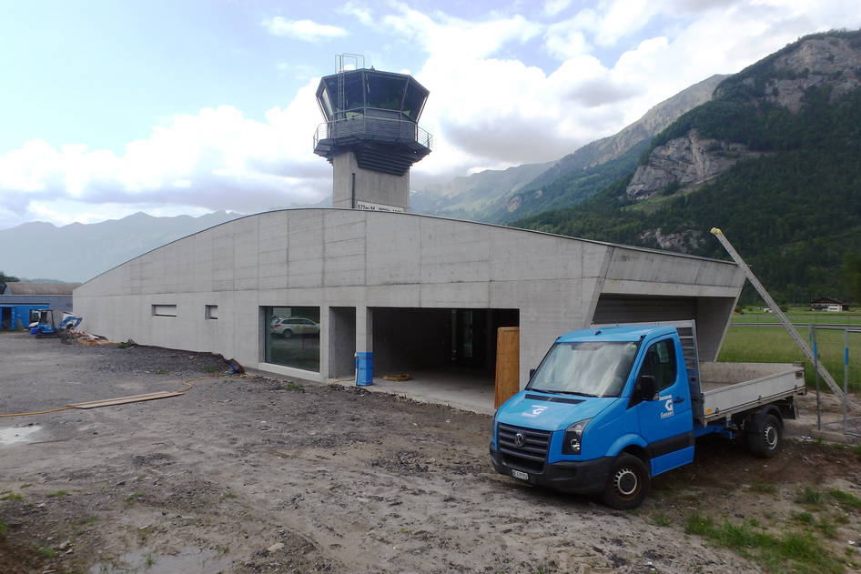 Flugplatz Meiringen Towergebäude, Konstruktiver Ingenieurbau – Ribuna AG Interlaken