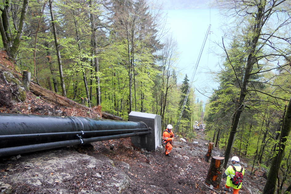 Ersatz Druckleitung Kraftwerk Giessbach, Ver- und Entsorgung – Ribuna AG Interlaken