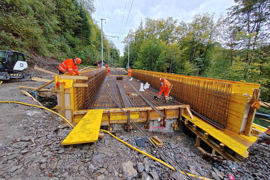 Brückencluster 3, Bahninfrastruktur - Ribu