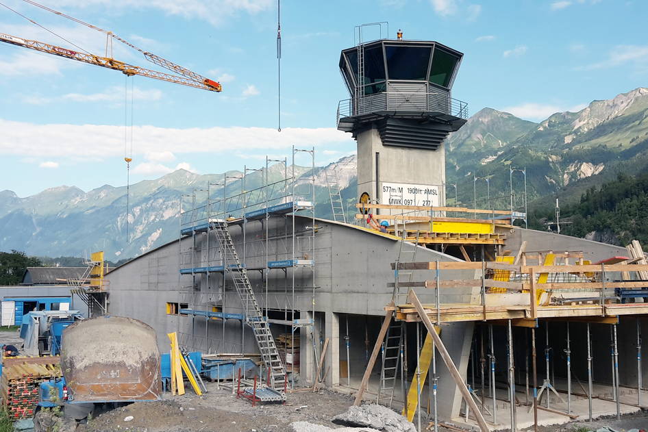 Flugplatz Meiringen Towergebäude, Konstruktiver Ingenieurbau – Ribuna AG Interlaken