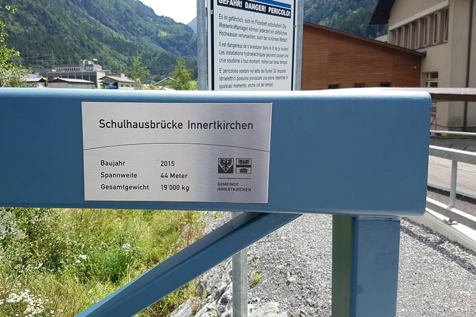 Schulhausbrücke Innertkirchen – Interlaken Konstruktiver Ingenieurbau – Ribuna AG Interlaken