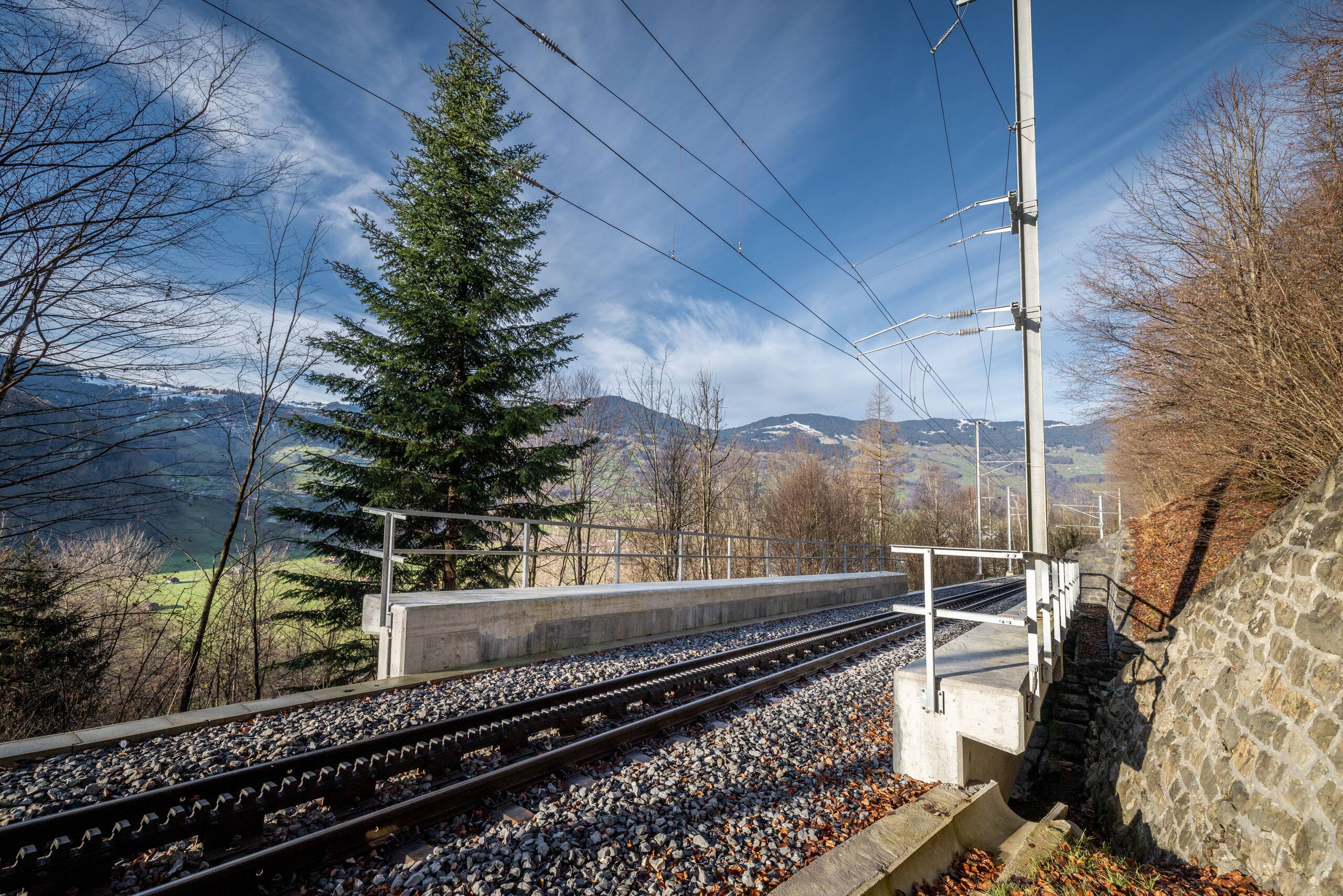Brückencluster 3, Bahninfrastruktur - Ribu