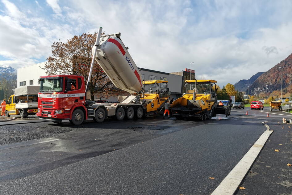 Kantonsstrasse Interlaken-Bönigen, Strassenbau – Ribuna AG Interlaken